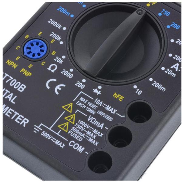DT700B Digital Multimeter AC DC Voltmeter Multimetro Voltage Current Resistance