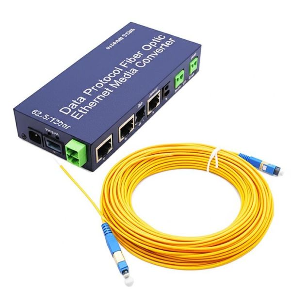 RS485 Data Protocol Fiber Optic Ethernet Media Converter with 500m Optic Fiber 62.5/125um