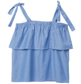 Упростите сплетенную верхнюю часть Хальтер дам сини 80% хлопок 20% полиэстера