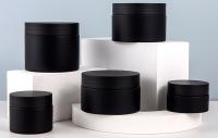 Fabrique plastique noir emballage cosmétique crème pour les yeux bocal avec couvercles pour la crème de soins de la peau