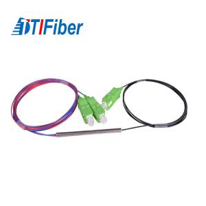 Tipo de aço divisor 1/8 do tubo da fibra ótica 1/4 de 1/2 0.9mm com o conector