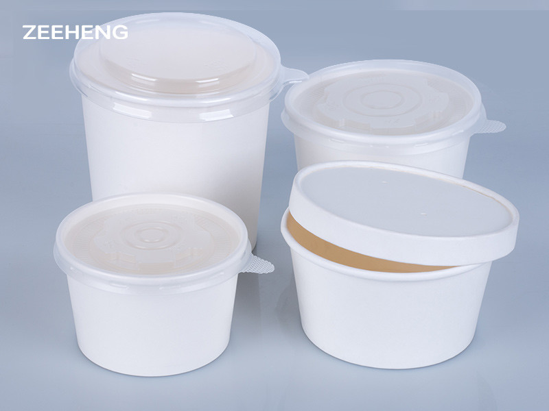 чашка супа устранимой бумажной плошки для супа 16oz горячая с крышками