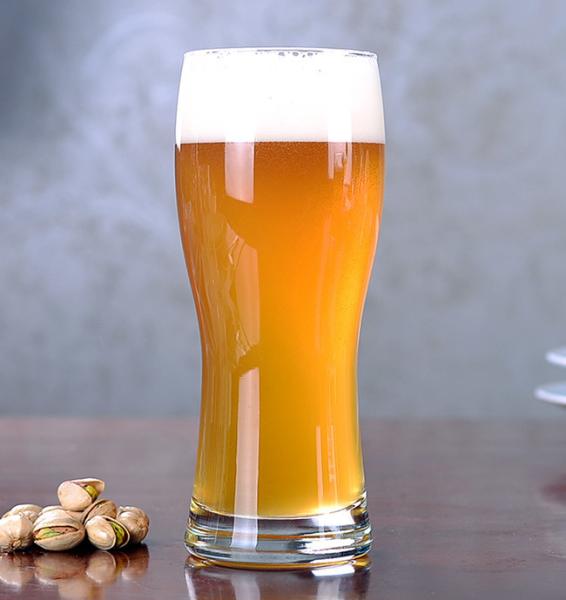 16oz Transparent Clear Wheat Beer Glass With Water Decal Printing Logo