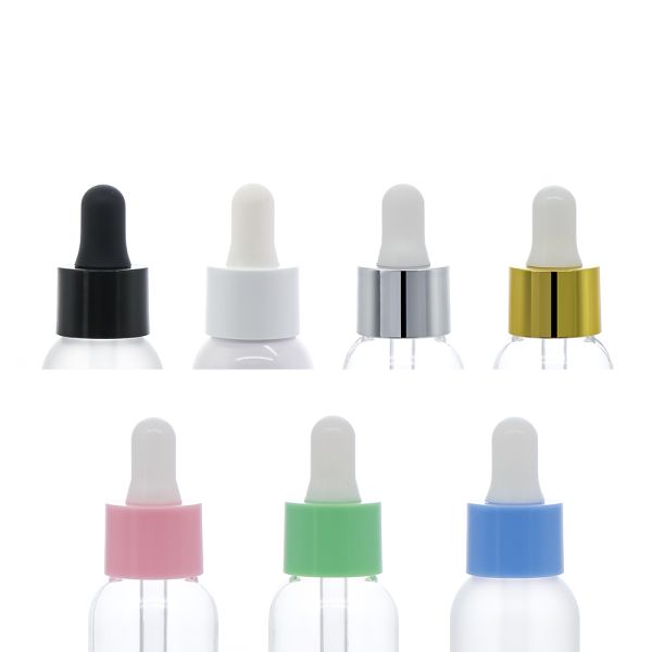 Custom 30ml 50ml Frosted Gradient PET Dropper Bottle with Medical-Grade Silicone for Serums & Oils