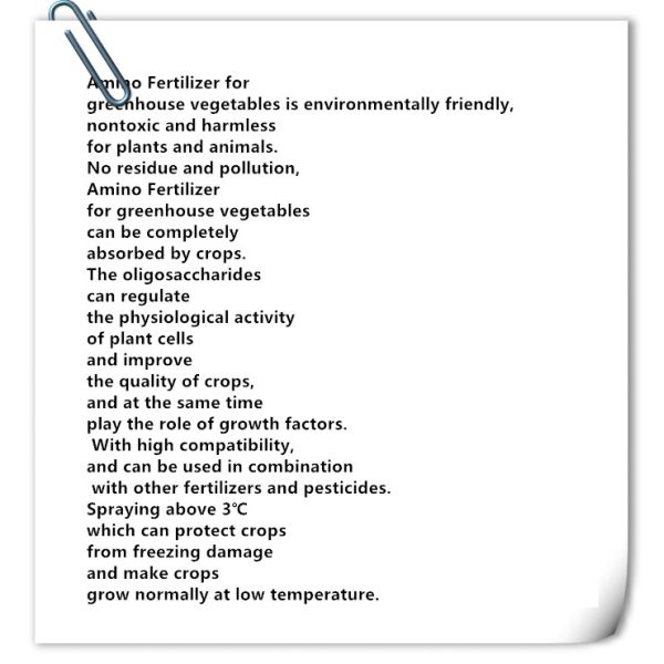 Líquido solúvel em água do ácido aminado de Oligopeptides do adubo orgânico para a plantação da couve