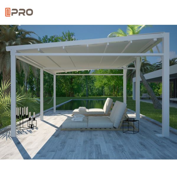 Sun Shade Patio Aluminum Pergola Ceiling Bracket Retractable Awning