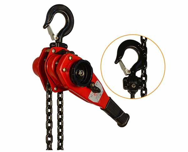 JTVL Lever Hoist with Double Pawl Brake System Low Headroom Three Stay Bolts Design Compact