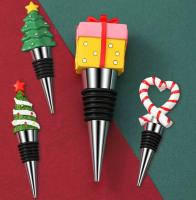 Cadeau promotionnel de Noël Bouchon à vin Pour la fête Bouchon à vin Or Argent