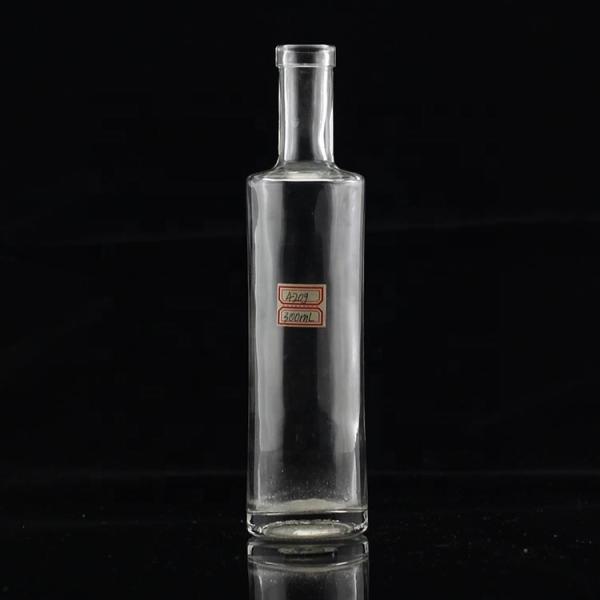 200ml 300ml 375ml Slender Shape Thin Glass Bottle for Vodka Manufacture Business