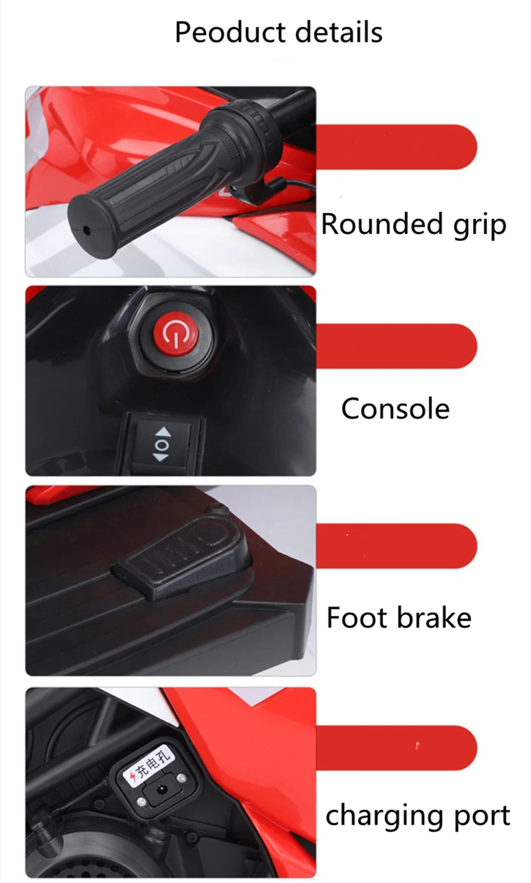 Plastic Unisex Battery Powered Kids Motorbike ASTM For 2 To 7 Years Old