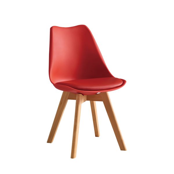 Thickened Beech Legs Modern Plastic Chair Easy to Clean Durable Material for Commercial Package Size 58×54×49