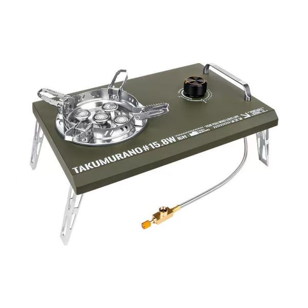 2 Side Shelves Logo Corten Steel BBQ Grill for Authentic BBQ Experience