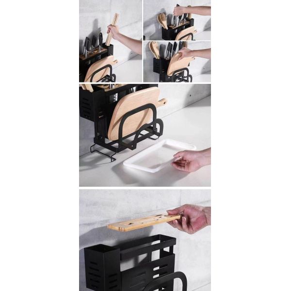 Fireproof Kitchen Countertop Shelf Rack , Pot Cover Holder 13x6x10inch Specification