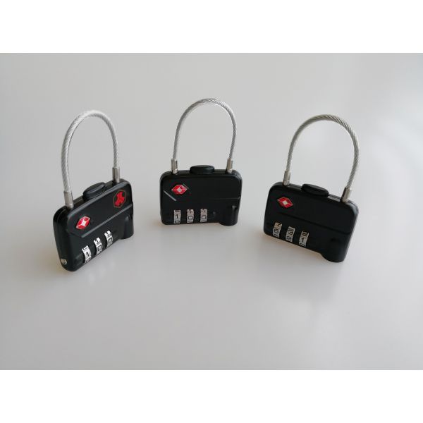 Customized TSA Cable Lock / TSA 320 Suitcase Cable Lock For Luggage Security