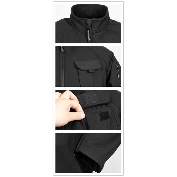 5% Spandex Military Winter Coat Softshell Windproof Jacket 95% Polyester