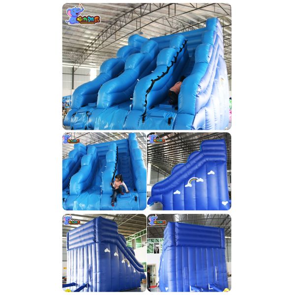 Heavy Duty Inflatable 20 Ft Blow Up Water Slide Pool For Indoor Playgrounds