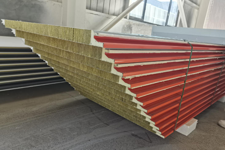 Rock Wool Decorative Pu SandwichWith PU Edge Sealing Fireproof A Grade Pu/Pir Rock Wool Sandwich Panel