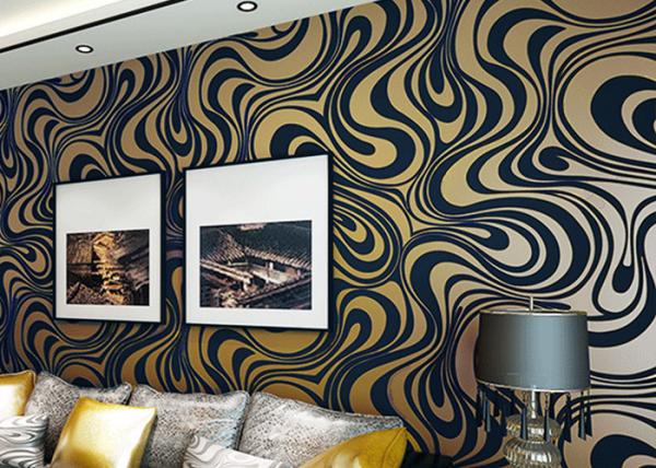 0.7*8.4m Modern Strippable Non Woven Wallpaper With Bronzing Color
