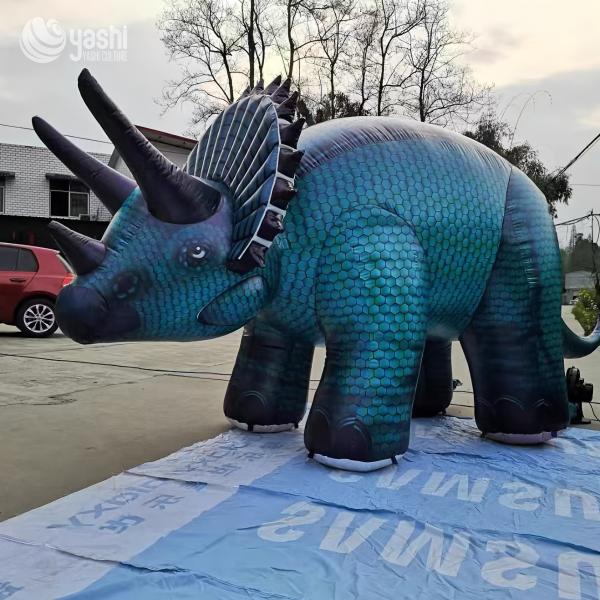 Outdoor Cartoon Dinosaur Inflatable Decorations For Beach Mall