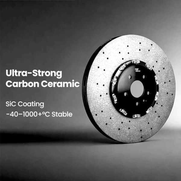 TEI TCCB-R Carbon Ceramic Brake Disc Rotor 355mm/380mm/400mm/410mm/420mm/440mm Brake Disc CCB for Mclaren Aston Martin