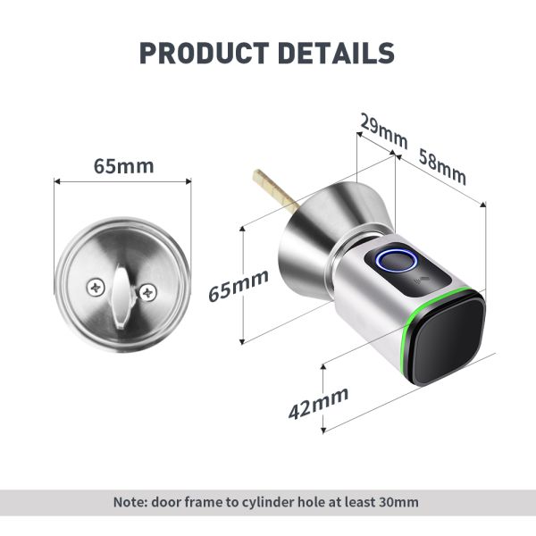 Memory Card Data Storage Options Waterproof Zinc Alloy Mortise Lock with WiFi Network