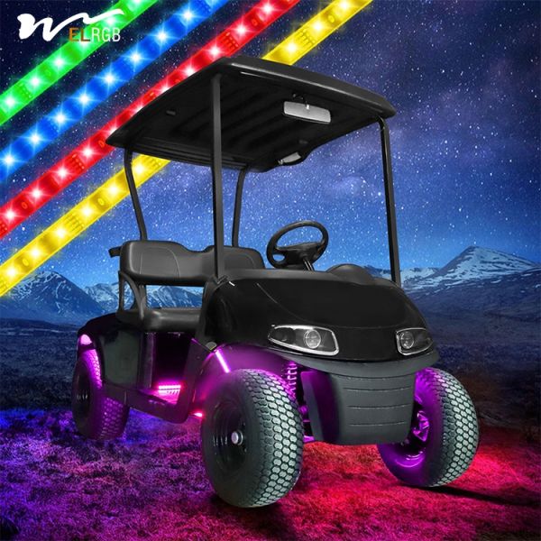 Polyvinyl chlorure PVC Golf Cart LED Light Strip Trim Neon Kit pour les voitures du club EZGO Yamaha
