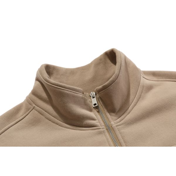 Зимний циппер Стоянка воротник Печатный черный бегун Мягкий 400г Полярный шерсть Толстый куртка мужской пуловер куртка с циппером