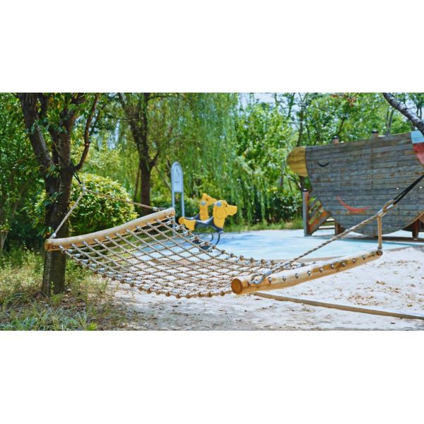 На открытом воздухе гамак 1.5*0.8m веревочки комбинации полиэстера стренги качания 4 дерева