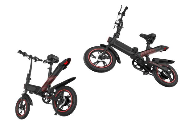 Portable Electric City Folding Bike 14 Inch Pneumatic Tire Max Speed 25KM / H