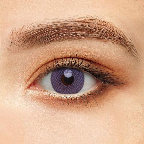 Soft Eco Icy Blue Eye Contact Lenses 14.2mm For Dark Eyes