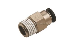 Encaixe pneumático folheado a níquel de bronze da parada para o sistema pneum