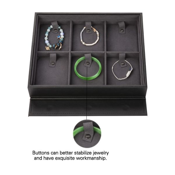 См. коробка дисплея ювелирных изделий ящика подноса товаров чернит цвет легкий к Дурабле хранения