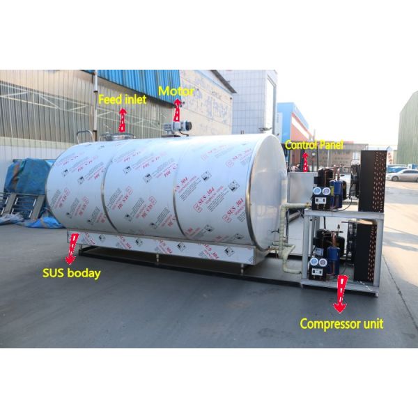 4000 Litre Dairy Processing Line Vegetable Chiller Mini Type High Productivity