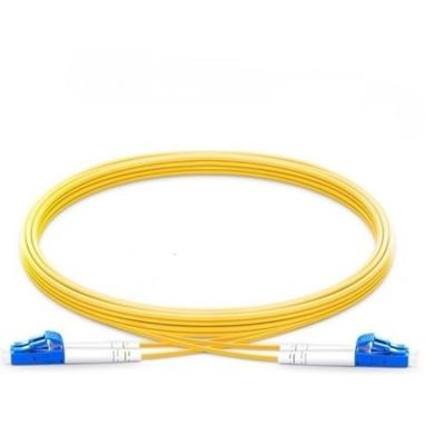 3m Fiber Patch Cord LC UPC Duplex To LC UPC Duplex 2.0mm Yellow Tight Buffered Fiber Cable