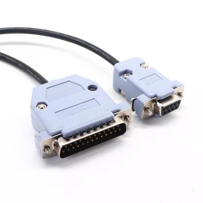 Caixa modular 1,8 M Cabos de comunicação RS232 DB9 fêmea para DB25 macho