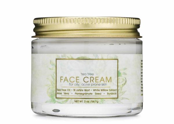 Tea Tree Oil Face Cream For Oily, Acne Prone Skin Natural & Organic Facial Moisturizer