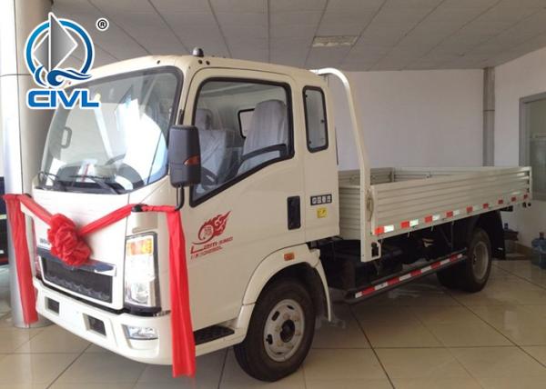 LHD 4X2 6 Tires sidewall truck 4 Tons HOWO SINOTRUK Light Duty Cargo Box Trucks