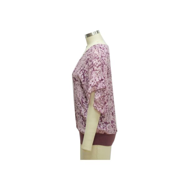 Fashionable Casual Ladies Wear Women'S Tee Shirts Short Lotus Leaf Clothing