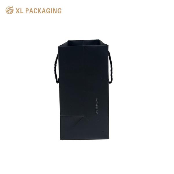 XL Packaging Customized Packaging Black Bag With Own Logo Shopping Paper Gift Bags Business For Shoes And Clothing