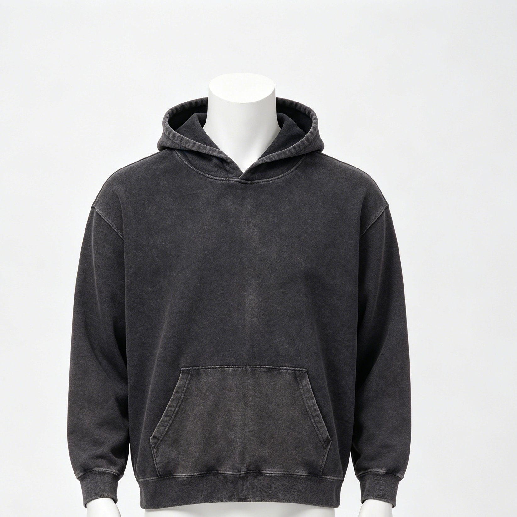 Vintage Stone Wash Hoodies Casual Heavyweight Cotton Hoodie For Youth