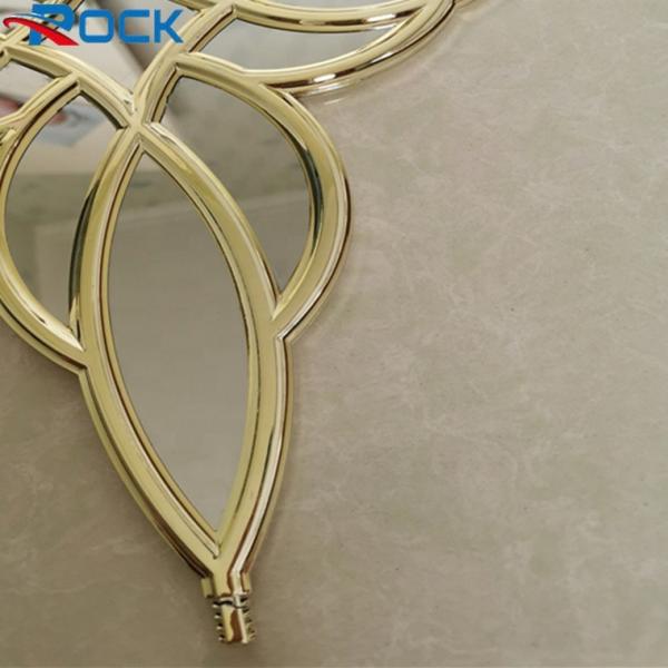 flor decorativa cor-de-rosa dourada das barras de janela 8*18k para o vidro vitrificado dobro