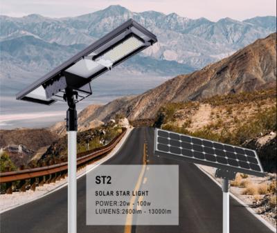Angle Adustable Integrated Solar Street Light Aluminum 30w 40w 60w 7500K