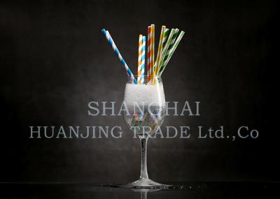 Food Grade Bleached Disposable Paper Straws With Harmless Non Toxic Ink