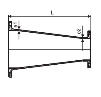 DN600 to DN1200 Ductile iron fittings Zinc spaying Double flange reducer