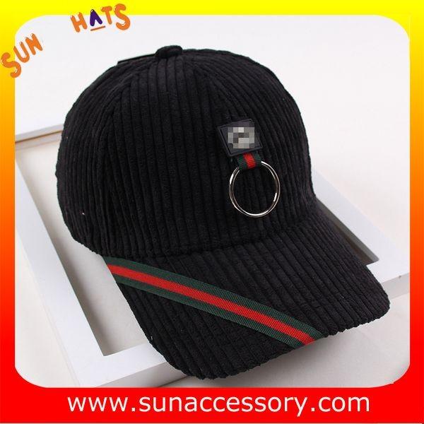 QF17046 Sun Accessory customized corduroy baseball cap, embroidered logo on the cap
