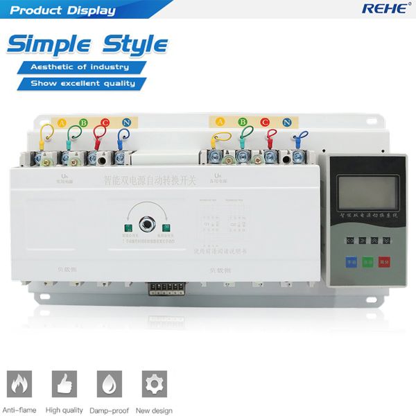 The Latest Design ATSQ2Y series Intelligent Double/Dual Power Automatic Transfer Switch 800/4P