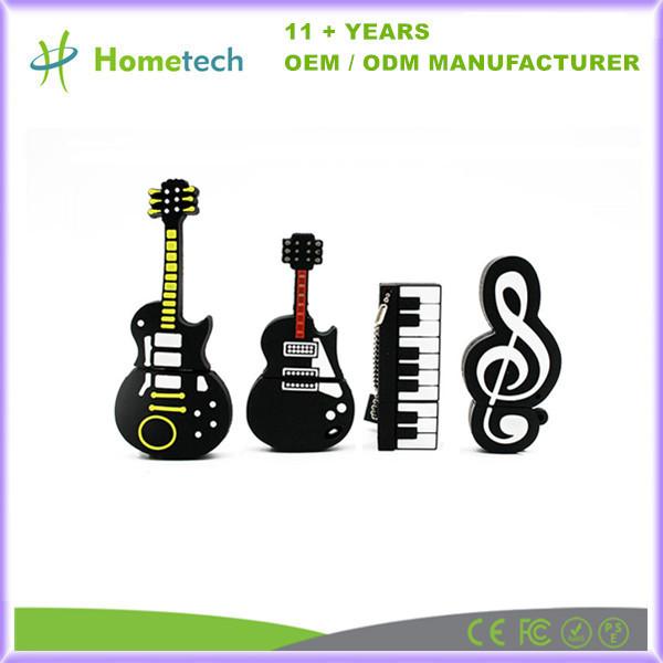 Movimentação instantânea 1GB 2GB USB 2,0 Pen Drive 16GB 32GB de USB da guitarra elétrica dos desenhos animados