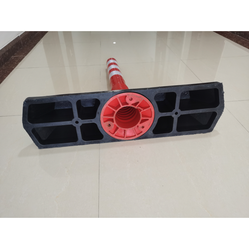 Warning Spring Post 76cm with Rubber base Orange Flexible Traffic Bollard Reflective Delineator Post for road construction diviner