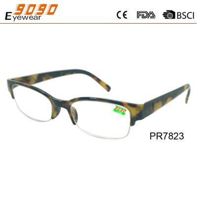 New arrival and hot sale semi-rimless reading glasses,suitable for women and men
