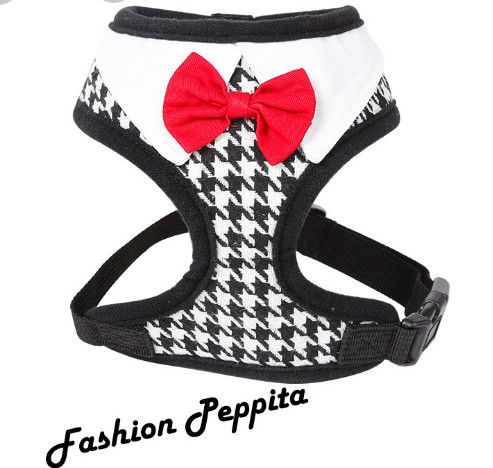 Vest puppies chest harness, fashion bow pet chest back, Teddy bear walking leash；Pet clothes customization,
